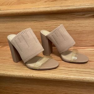 Zara Nude Mule Sock Heel Size 40 (9US)